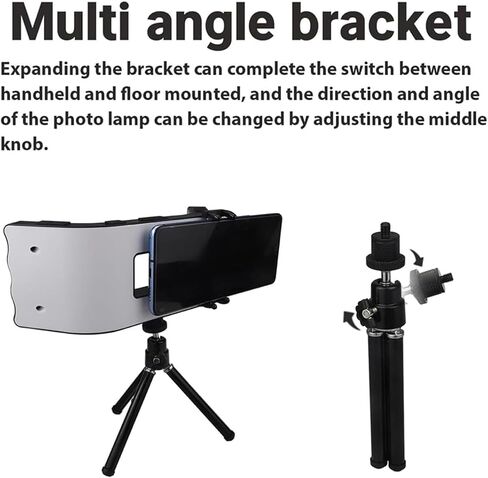 Dental Mobile Phone Fill Light, Mobile Dental Photography Light, Teeth Shooting Fill Light, 6000-6500K Adjustable & 3 Group Lights Adjusted Independently, for Clinic, Photography Studio in Saudi Arabia