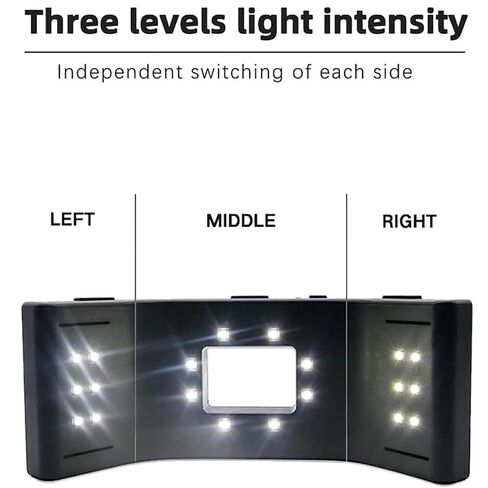 ضوء ملء الهاتف المحمول للأسنان، مجموعات التصوير الفوتوغرافي LED عن طريق الفم للأسنان، 3 أضواء جماعية يتم تعديلها بشكل مستقل وإضاءة محيطة ثلاثية الأبعاد، للمساعدة في التصوير عن طريق الفم في صالون المنزل in Kuwait