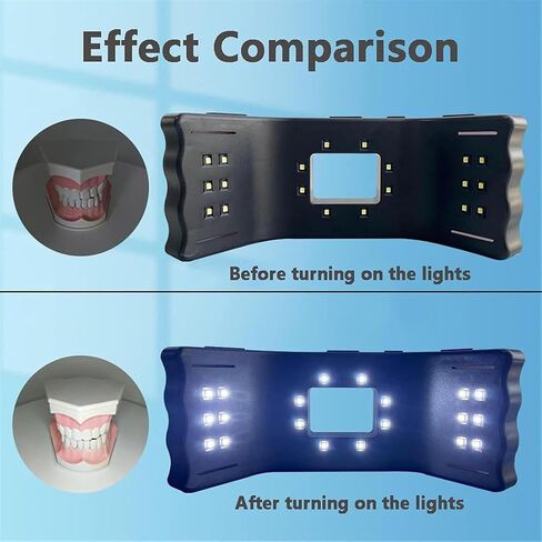 مجموعة إضاءة LED للتصوير الفوتوغرافي للأسنان - 20 خرزة LED عالية السطوع، إضاءة محيطة ثلاثية الأبعاد، ضوء تصوير متنقل للأسنان، ضوء LED للفم للأسنان لعيادات طبيب الأسنان التصوير الفوتوغرافي عن طريق الفم in Kuwait