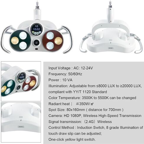 مصباح إضاءة تشغيل بشاشة عرض رقمية LED عن طريق الفم مع تسجيل فيديو بكاميرا بدقة 4K Full HD in Kuwait