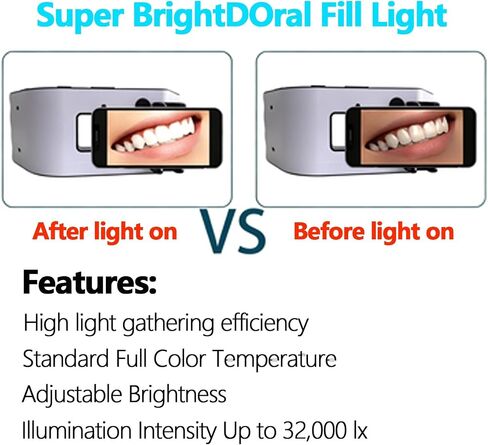 مجموعة إضاءة التصوير الفوتوغرافي LED للأسنان قابلة للتعديل مع حامل ثلاثي لعيادات الأسنان والتصوير الفوتوغرافي للتجميل، والتحكم في السطوع للإضاءة المثالية in Kuwait