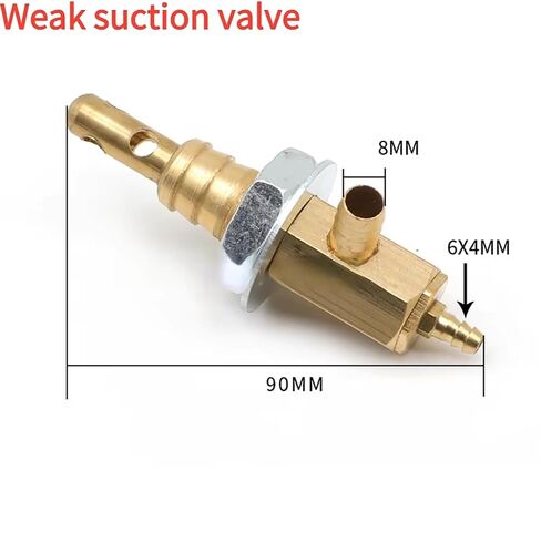 2pcs Dental Strong Weak Suction Valve for Spare Part Connect 6 * 4mm Tube | Dental Brass Valve High Speed Accessories in Kuwait