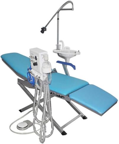 Foldable Chair, Adjustable Chair with Removable Spittoon, 5-Level Height, Anti-Slip Feet, Blue in Kuwait