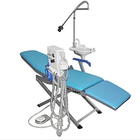 Foldable Chair, Adjustable Chair with Removable Spittoon, 5-Level Height, Anti-Slip Feet, Blue in Kuwait