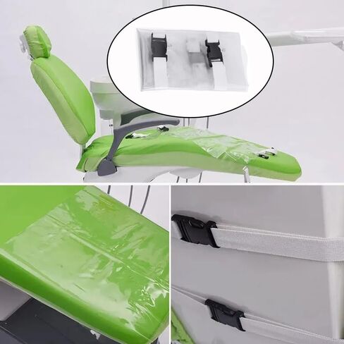 Dental Chair Foot Pad with Adjustable Elastic Straps Dustproof Clear Protective Cover for Portable Tattoo Chair Folding Massage Bed Portable Massage Table Clinic Dental Unit Chair in Kuwait