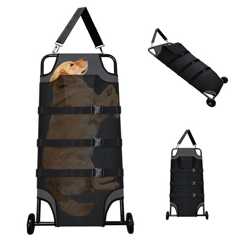 Portable Foldable Dog Stretcher for Large Dogs, 45 x 22 Inch Animal Carry Stretcher for Emergency Use, 300lbs Capacity Pet Transport Stretcher with Waterproof PVC Mesh in Kuwait