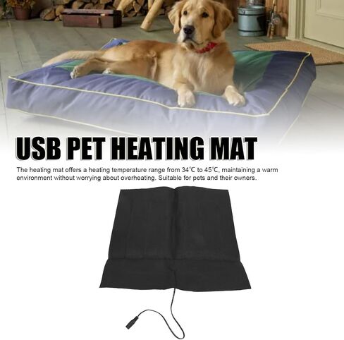 USB Pet Heating Pad, 5V 2A 34 to 45 Nylon Electric Cloth Heater Blanket for Office Chair Pet Bed in Kuwait