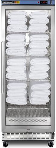 Summit Appliance PTHC125G Single Chamber Passive Heating Blanket Warmer with a Self-Closing Glass Door, Stainless Steel Interior, Digital Thermostat, Passive Heating, Stainless Steel Cabinet and Lock in Kuwait