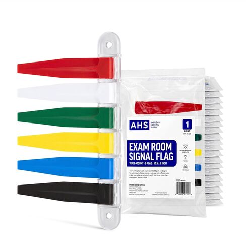 American Hospital Supply Exam Room Flags, Wall Mounted Medical Status Indicator with Independent Color-Coded Flags for Clinics Hospitals Urgent Care Offices - 6 Flags, 1 Each in Kuwait