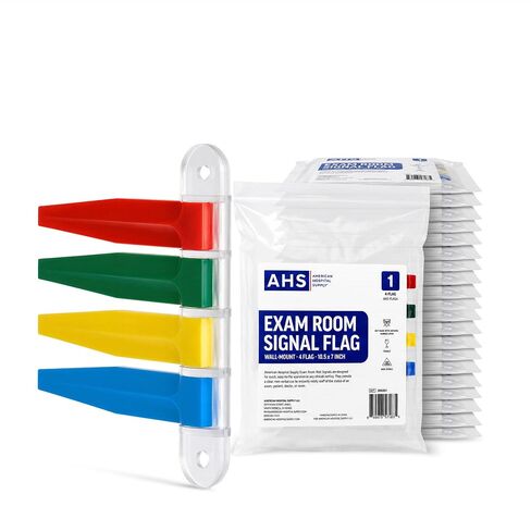 American Hospital Supply Exam Room Flags, Wall Mounted Medical Status Indicator with Independent Color-Coded Flags for Clinics Hospitals Urgent Care Offices - 6 Flags, 1 Each in Kuwait