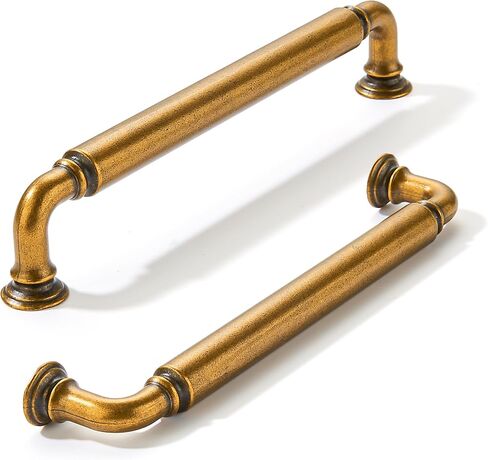 khtumeware 10-Pack Champagne Bronze Heavy-Duty Solid Cabinet Pulls, 5 Inch (128mm) Hole Center, Satin Brass Drawer Pulls, Cabinet Hardware, Suitable for Kitchen Cabinets, Bathrooms and Dressers in Kuwait