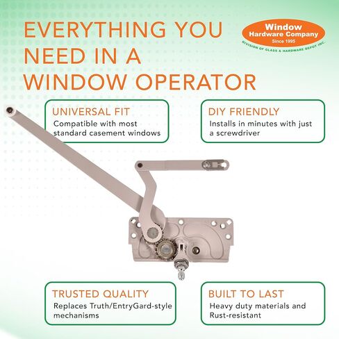 EntryGard 4-7/16" Window Crank Handle 20810 | No. 15 Series Dual-Arm Casement | Window Crank Replacement | E-Gard, Left Hand in Saudi Arabia