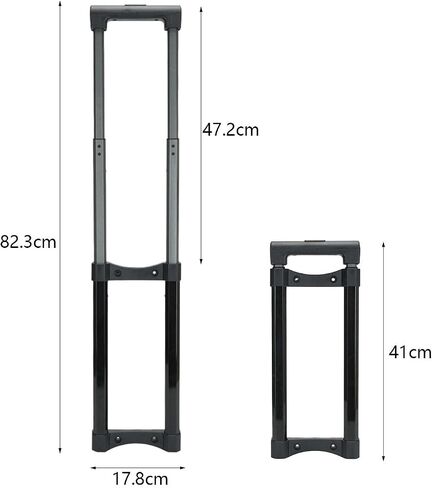 MagiDeal DIY Suitcase Telescopic Handle Spare Parts Stretchable Stylish Black Traveling Accessories Length 82cm Metal Pull Rod in Kuwait