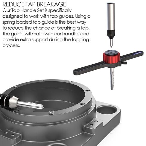 59-000 - Tap Handle Set, Low Profile Alloy Steel Tap Handles for Hand Tapping on a Milling Machine, Fits #0–1/4" and M1.6–M6.3, Works with Tap Guide in Kuwait