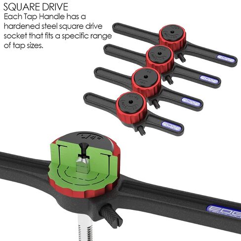 59-000 - Tap Handle Set, Low Profile Alloy Steel Tap Handles for Hand Tapping on a Milling Machine, Fits #0–1/4" and M1.6–M6.3, Works with Tap Guide in Kuwait
