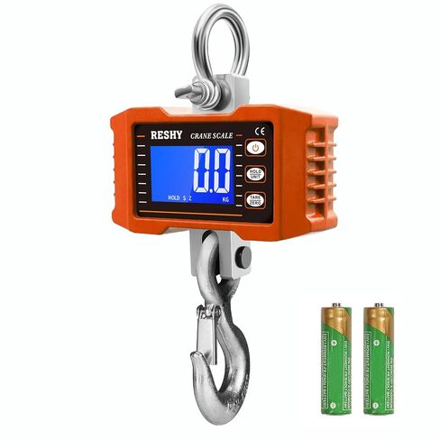 RESHY Digital Crane Scale 2200lb/1000Kg Digital Hanging Scale Industrial Heavy Duty Crane Scale for Farm,Deer,Livestock,Factory,Construction,Hunting CE Certified in Kuwait