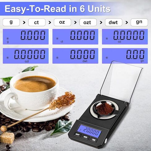 Milligram Scale 50g/0.001g High Precision Mg Scale, Portable Jewelry Scale .001 Gram Accuracy, Powder Scale, Digital Miligram Scale for Powder Medicine with Tray/Tweezers/Calibration Weight in Kuwait