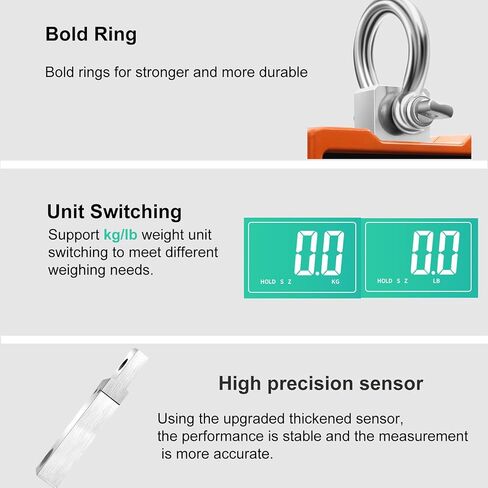 RESHY Digital Crane Scale 2200lb/1000Kg Digital Hanging Scale Industrial Heavy Duty Crane Scale for Farm,Deer,Livestock,Factory,Construction,Hunting CE Certified in Kuwait
