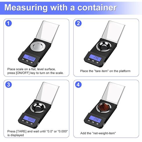 Milligram Scale 50g/0.001g High Precision Mg Scale, Portable Jewelry Scale .001 Gram Accuracy, Powder Scale, Digital Miligram Scale for Powder Medicine with Tray/Tweezers/Calibration Weight in Kuwait