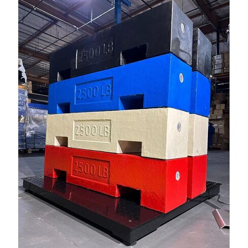SellEton SL-4x4-10k-NN مقياس الأرضية 10000 رطل × 1 رطل - 48 بوصة × 48 بوصة موازين منصة نقالة دقيقة مع مؤشر رقمي معدني ذكي لشحن المستودعات والوزن الصناعي الثقيل in Kuwait