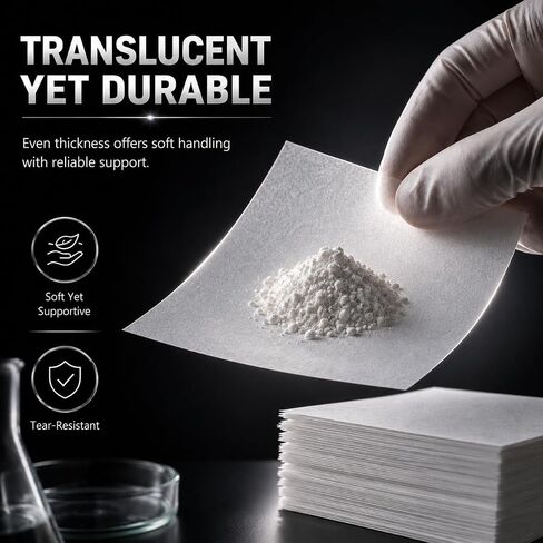 Weighing Paper 500 Sheets, 4 x 4 Inches Laboratory Sample Weighing Paper for Scale Measurement & Samples Transfer in Kuwait