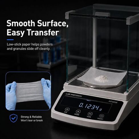 Weighing Paper 500 Sheets, 4 x 4 Inches Laboratory Sample Weighing Paper for Scale Measurement & Samples Transfer in Kuwait