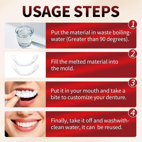 Veneers Teeth for Women and Men, Tooth Temporary Replacement Kit, Nature and Comfortable-3 in Kuwait