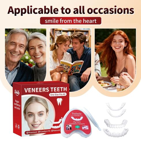 Veneers Teeth for Women and Men, Tooth Temporary Replacement Kit, Nature and Comfortable-3 in Kuwait