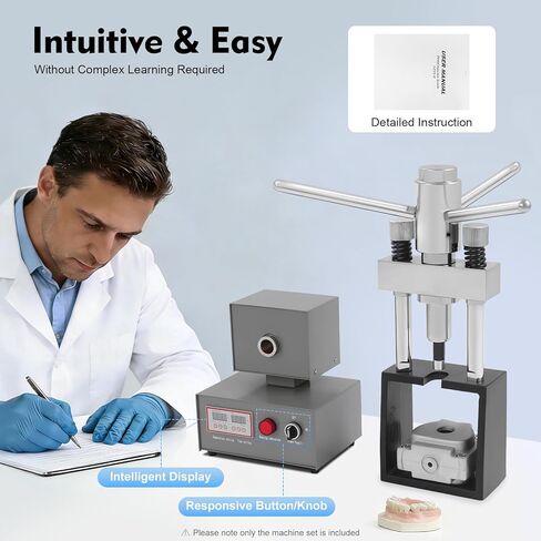 Dental Flexible Denture Machine, 400W 110V Laboratory Equipment Invisible Denture Injection Molding Machine Electric Digital Display Dental Injection System Heater Dental Tool for Clinics Factories in Kuwait