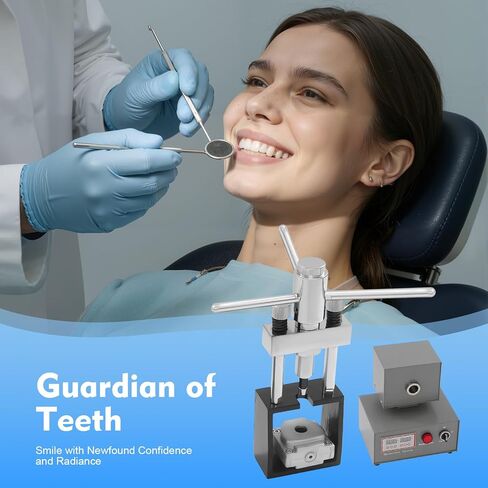 Dental Flexible Denture Machine, 400W 110V Laboratory Equipment Invisible Denture Injection Molding Machine Electric Digital Display Dental Injection System Heater Dental Tool for Clinics Factories in Kuwait