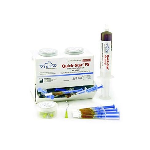 Vista Dental 502800 Quick-Stat Fast Set 15.5% Ferric Sulfate Hemostatic Gel Syringe 40/pk in Kuwait