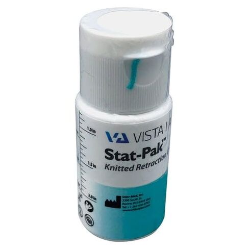 Vista Dental 302614 Stat-Pak Knitted Retraction Cord Size #1 Light Blue 100" in Kuwait