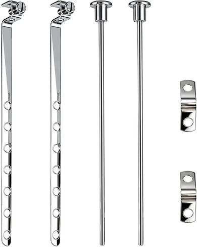 Universal Pop-Up Lavatory Drain Lift Rod, Linkage, and Spring Clip Kit, Compatible with PF0906-CH, Bathroom Sink Stopper Pivot Rod Assembly,Chrome (2 Pack) in Kuwait