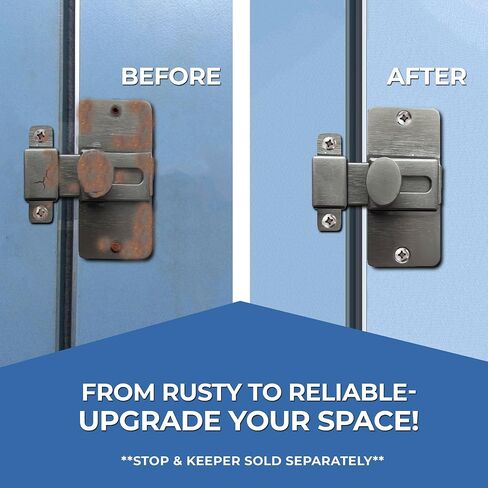 2-3/4 in Surface Mount Slide Latch, Chrome-Plated Satin Finish Bathroom Stall Door Lock, ADA Compliant Commercial Restroom Partition Replacement Hardware - 9869-1 in Kuwait