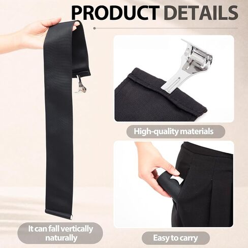 Fanfanwin 2 Pcs Restroom Privacy Cover, 28 x 3 Inch Travel Bathroom Stall Door Gap Blocker with Hook and Weighted Bottom for Public Bathroom, School, Gym, Airport Use, Easy Installation, Black in Kuwait