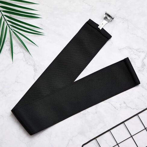 Fanfanwin 2 Pcs Restroom Privacy Cover, 28 x 3 Inch Travel Bathroom Stall Door Gap Blocker with Hook and Weighted Bottom for Public Bathroom, School, Gym, Airport Use, Easy Installation, Black in Kuwait