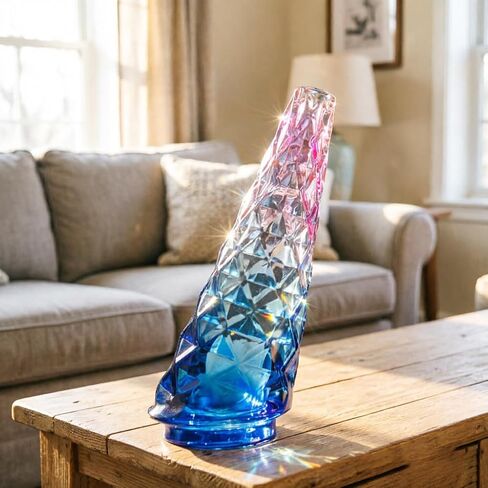 Glass Conical Components, Suitable for Peak/Pro DIY Crafts, Precision Geometric Art Supplies, Thick-Walled and Stained Glass Making (Blue Pink) in Kuwait