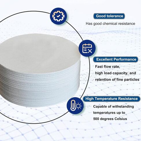 Borosilicate Glass Fiber Binder Free Filter - Glass Microfiber Filters,1.2 μm,47 mm (Pack of 100) in Kuwait