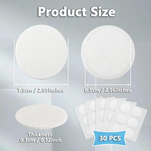 Monotub Adhesive Filter Disks, 2.5" Monotub Filter Discs for Mushroom Growing Supplies 3MM Thick Synthetic Filter Paper Stickers Replacement Mushroom Box Filter Pads for Mono Tub - 30 PCS in Kuwait