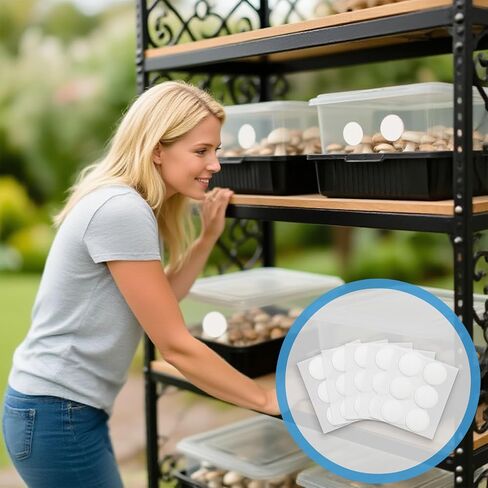 Monotub Adhesive Filter Disks, 2.5" Monotub Filter Discs for Mushroom Growing Supplies 3MM Thick Synthetic Filter Paper Stickers Replacement Mushroom Box Filter Pads for Mono Tub - 30 PCS in Kuwait