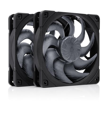 Noctua NF-A12x25 G2 PWM Sx2-PP chromax.Black، مجموعة مراوح مزدوجة لتطبيقات الدفع والسحب والتطبيقات جنبًا إلى جنب (أسود) in Kuwait