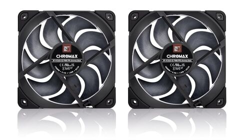 Noctua NF-A12x25 G2 PWM Sx2-PP chromax.Black، مجموعة مراوح مزدوجة لتطبيقات الدفع والسحب والتطبيقات جنبًا إلى جنب (أسود) in Kuwait