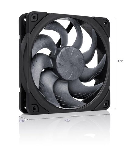 Noctua NF-A12x25 G2 PWM Sx2-PP chromax.Black، مجموعة مراوح مزدوجة لتطبيقات الدفع والسحب والتطبيقات جنبًا إلى جنب (أسود) in Kuwait