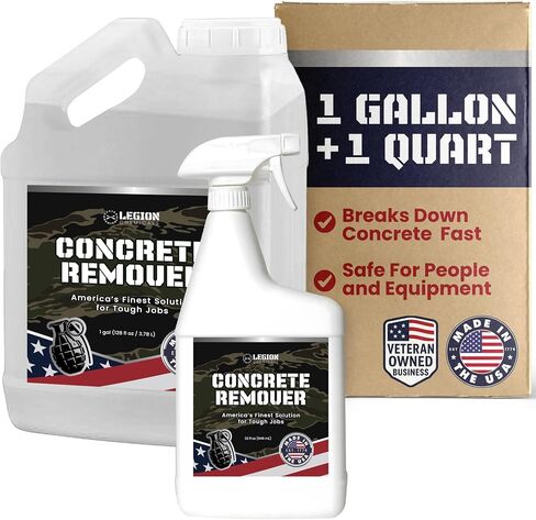 Heavy Concrete Remover – Dried Concrete & Cement Dissolver (Non-Corrosive, Biodegradable Acid Alternative), Industrial Bulk Size, 55-Gallon Drum in Kuwait