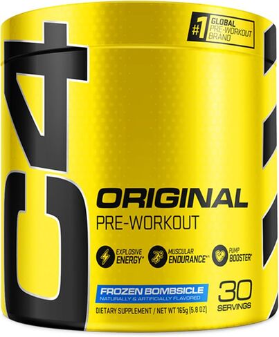 C4 Original Pre Workout Powder Fruit Punch - Vitamin C for Immune Support - Sugar Free Preworkout Energy for Men & Women - 150mg Caffeine + Beta Alanine + Creatine - 60 Servings in Kuwait