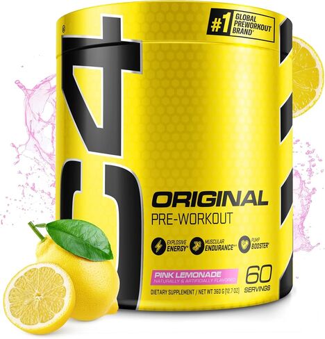 C4 Original Pre Workout Powder Fruit Punch - Vitamin C for Immune Support - Sugar Free Preworkout Energy for Men & Women - 150mg Caffeine + Beta Alanine + Creatine - 60 Servings in Kuwait