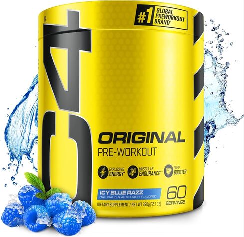 C4 Original Pre Workout Powder Fruit Punch - Vitamin C for Immune Support - Sugar Free Preworkout Energy for Men & Women - 150mg Caffeine + Beta Alanine + Creatine - 60 Servings in Kuwait