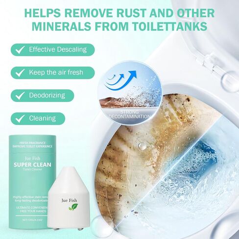 Krazy Klean Toilet Cleaner - Automatic Flush-Activated | Plant-Based Freshness | Deep Cleans Bowl & Pipes, Micro-Porous Design Krazy Clean Toilet Cleaner, Krazy Klean Pro for Tanks And Toilets in Kuwait