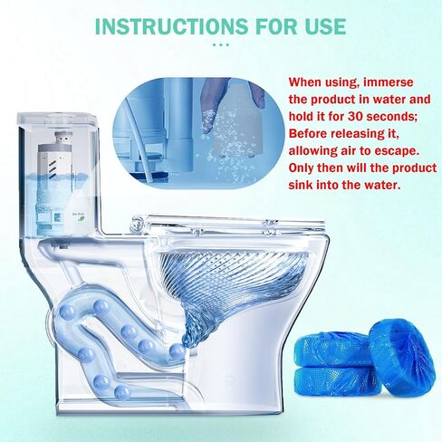 Krazy Klean Toilet Cleaner - Automatic Flush-Activated | Plant-Based Freshness | Deep Cleans Bowl & Pipes, Micro-Porous Design Krazy Clean Toilet Cleaner, Krazy Klean Pro for Tanks And Toilets in Kuwait