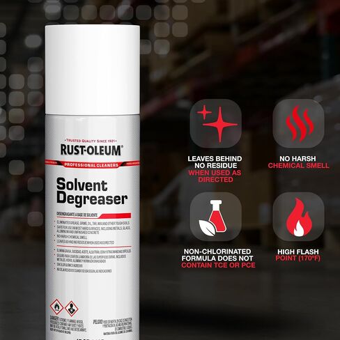 Rust-Oleum Professional Cleaners Solvent Degreaser | 15oz Aerosol | Professional Strength | Non-Chlorinated Formula in Kuwait